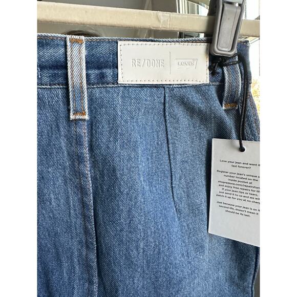 RE/DONE Levi’s Long Indigo Denim Skirt Size 23 NEW NWT! - Picture 10 of 10